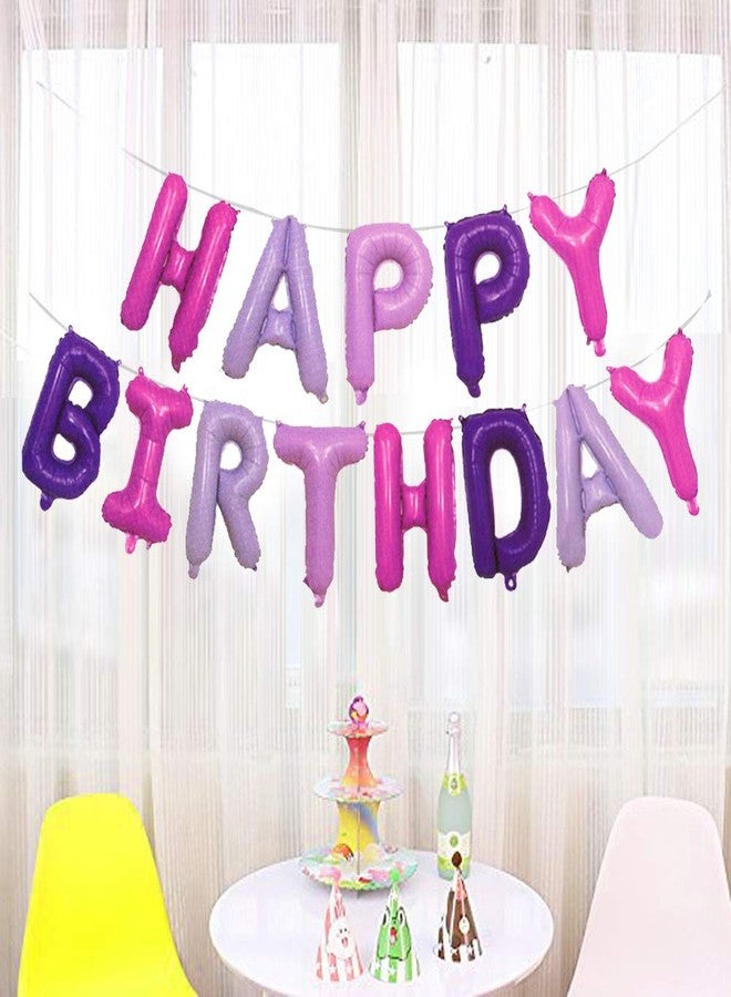 AMFIN مجموعة بالونات عيد ميلاد سعيد من AMFIN® (16 بوصة)، بالونات عيد ميلاد سعيد للزينة - وردي وأرجواني - Image 5