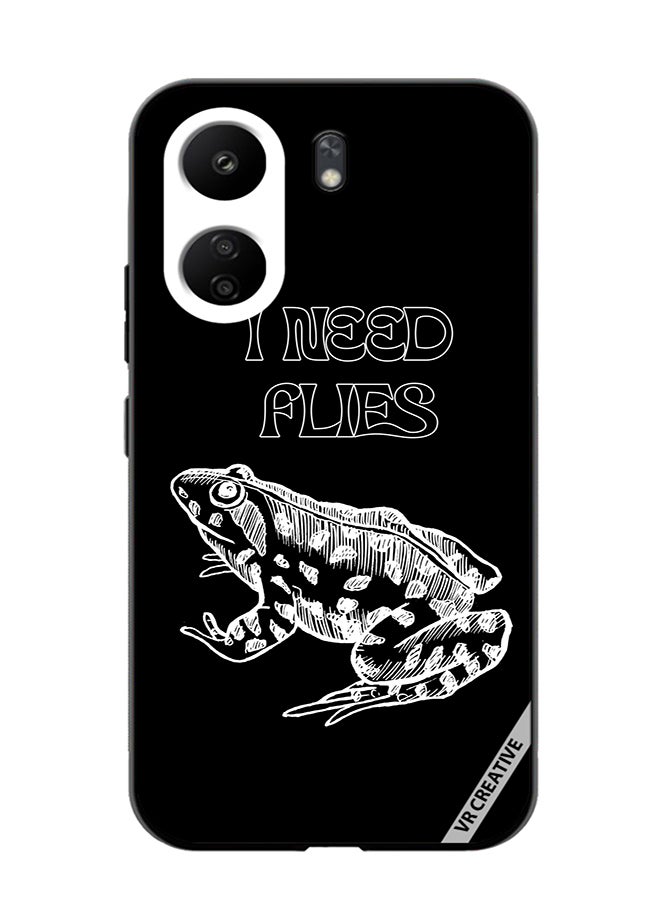 VR CREATIVE Protective Case Cover For Xiaomi Redmi 13C I Need Flies Frog Design Multicolour - Image 1