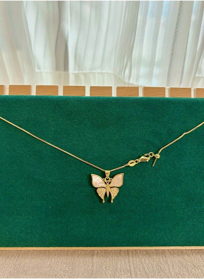 Generic Exquisite shell butterfly necklace for women plated in 18k gold  - Image 5