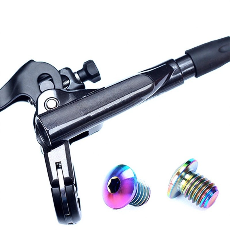 RISK 2PCS / 4PCS TC4 Titanium Bike Hydraulic Brake Cylinder Bolts Bicycle Brake Cylinder Screw - Image 2