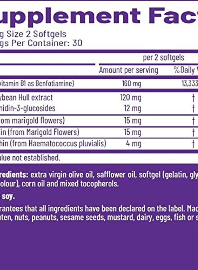 AOR , Vision Support II, Natural Supplement to Support Eye Health, with Lutein and Zeaxanthin, Gluten Free, 60 Softgels (30 Servings) - Image 5