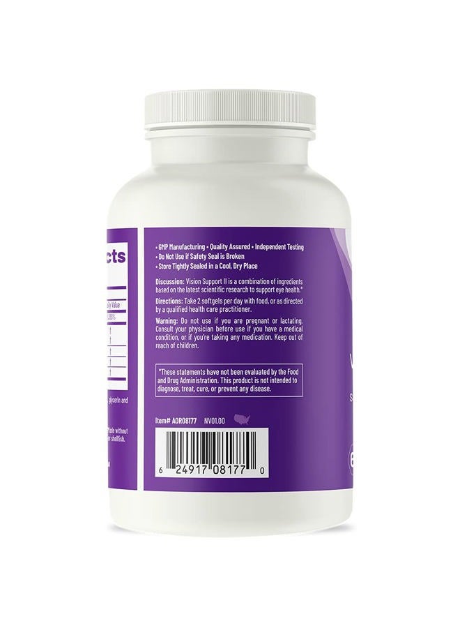 AOR , Vision Support II, Natural Supplement to Support Eye Health, with Lutein and Zeaxanthin, Gluten Free, 60 Softgels (30 Servings) - Image 3