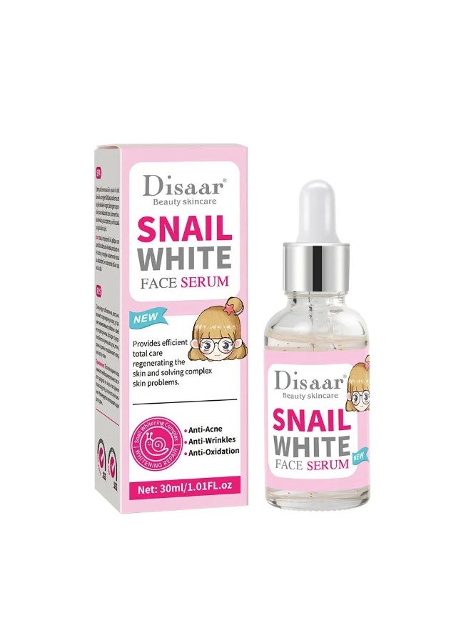 Disaar Snail White Facial Serum, Snail Secretion Filtrate, Face Hyaluronic Acid Serum Moisturizing Collage - Image 1