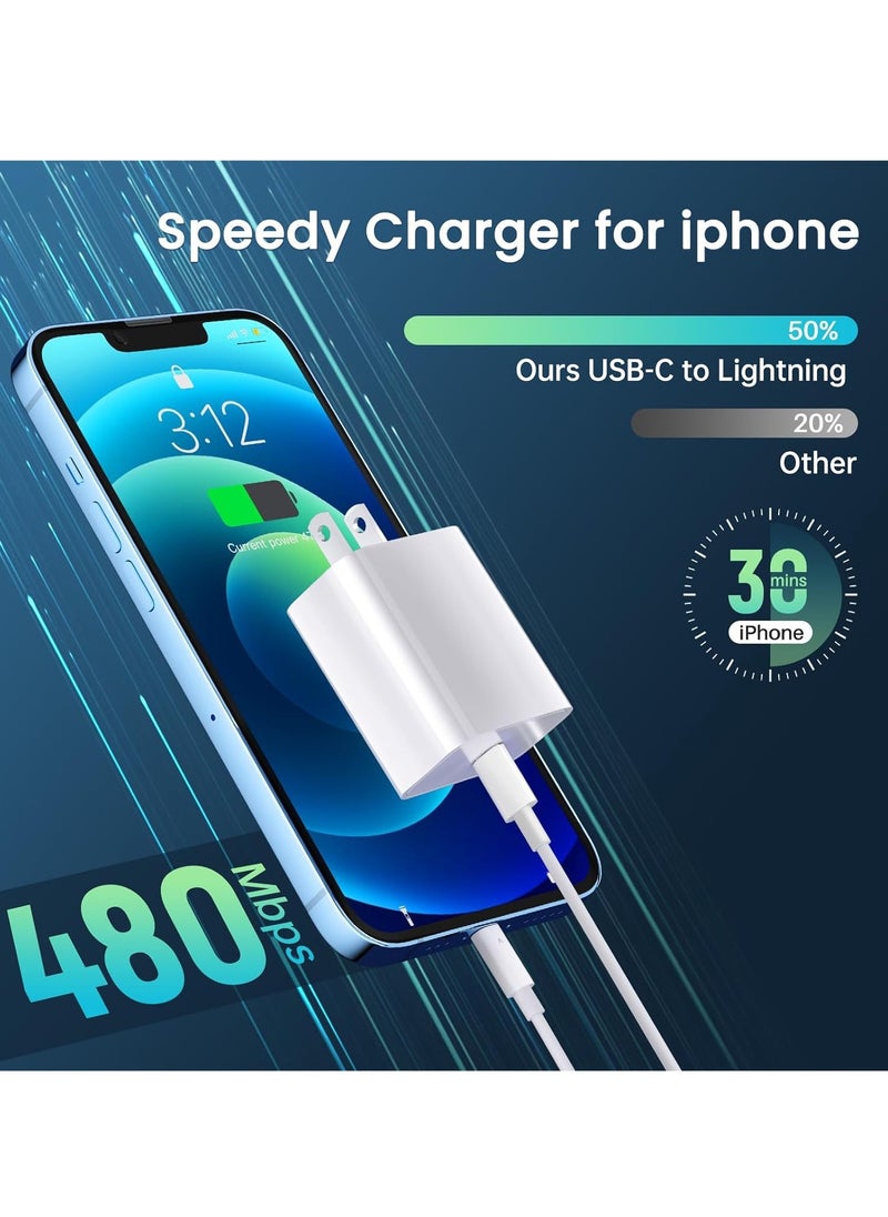 General - iPhone Charger Fast Charging 2Pack 20W PD USB C Wall Fast Charger Block with 6&10FT USB C to Lightning Cable Compatible with iPhone 14 Pro Max/13 Pro Max/12 Pro Max/11Pro/XS/XR/X/8/SE - Image 1