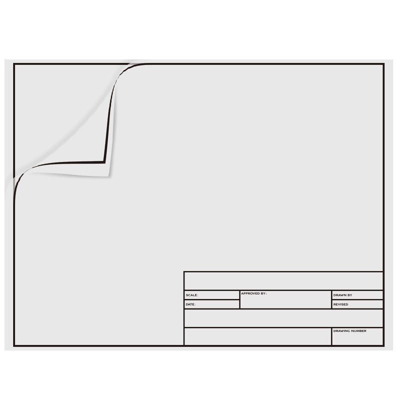 Geyee 10 Sheets Architectural Vellum Paper Translucent White Vellum Sheets Drafting Paper Rag with Border and Title Block(18 x 24 Inches) - Image 1