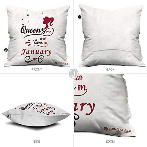 Jhingalala Jhingalala Queens are Born in January Printed Cushion Mug Key Chain Greeting Card Combo Gift Pack Gift for Sister Gift for Wife Gift for Daughter Gift for Girlfriend Gift for Birthday Gift for Girls - Image 3