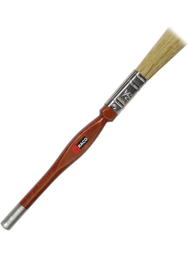RACO Tower All-Purpose Paint Brushes with Long Bristles and Ergonomic & Comfortable Wooden Handle for Painting, Art & Craft, Dusting, Cleaning (5, 1/2 Inch)  - Image 1