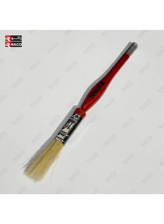 RACO Tower All-Purpose Paint Brushes with Long Bristles and Ergonomic & Comfortable Wooden Handle for Painting, Art & Craft, Dusting, Cleaning (5, 1/2 Inch)  - Image 2