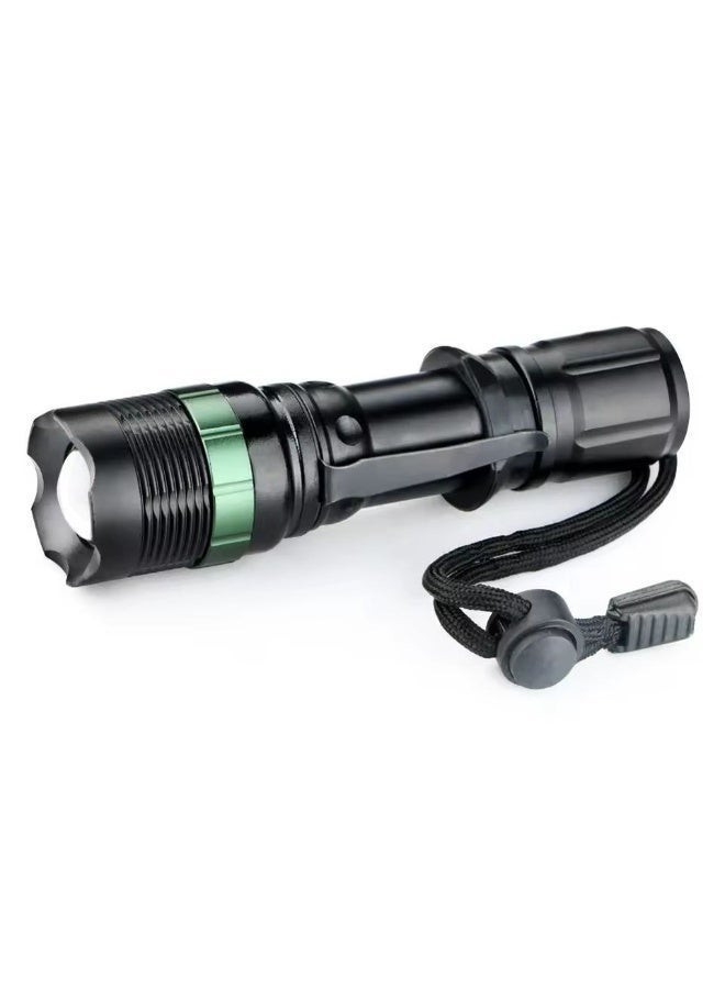 كشاف LED قابل للتكبير عالي السطوع مع بطارية قابلة لإعادة الشحن وشاحن وقاعدة تثبيت للدراجات – مناسب للطوارئ والرحلات والتخييم - Image 5