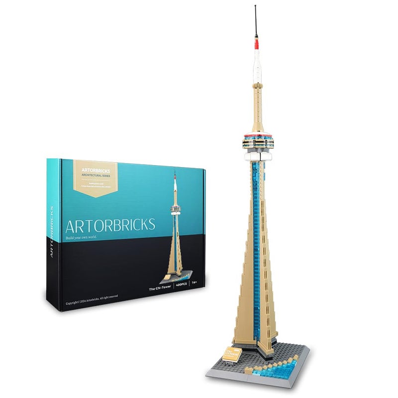 ArtorBricks CN Tower Model Building Kit 400Piece Premium Architectural Set Compatible with Major Brands Detailed Landmark Replica for Collectors Hobbyists 28 Tall 69 Base - Image 2