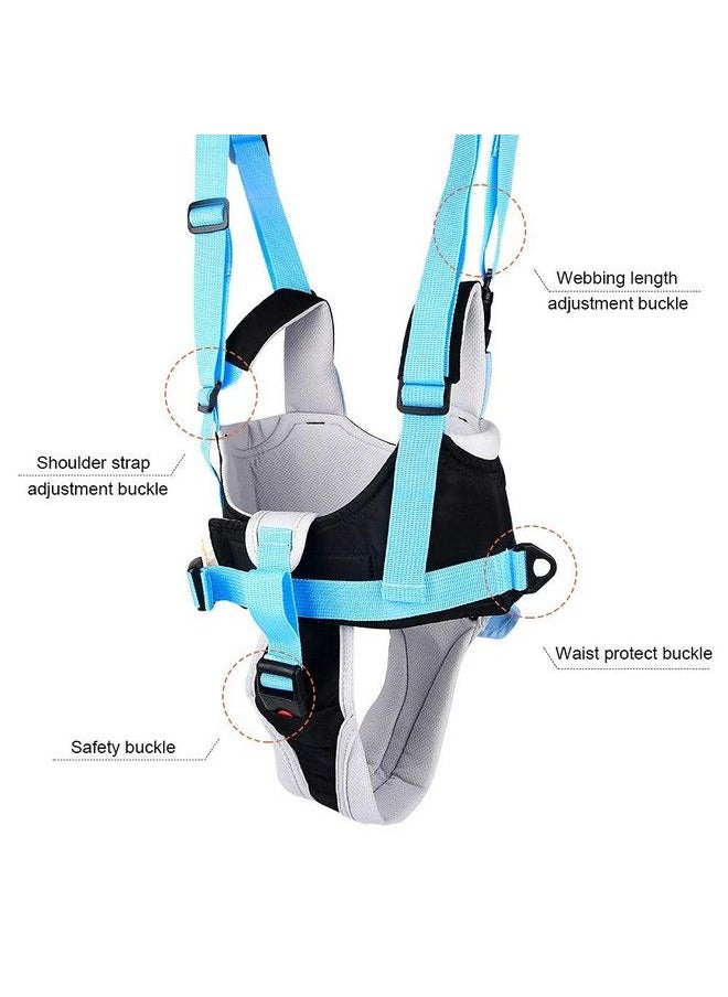 Orangehome Baby Walker Toddler Walking Harness Helper And 2 Pair Knee Pads Adjustable Standing Up And Walking Learning Helper For Toddler 7 24 Month Blue  - Image 3