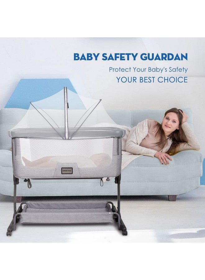Beberoad Love Bassinet Cover Mosquito Net Cover with 2-Way Zipper Mosquito Net for Bassinet/Bedside Sleeper/Travel Crib (White) - Image 4