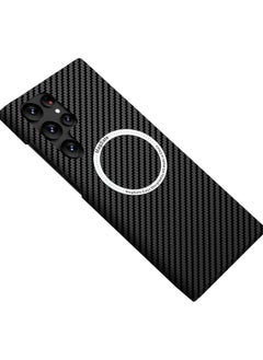 Magsafe Samsung S23 Ultra 5G case for, Compatible with Ma-g-safe - Texture Ultra Thin Fashion Ultra Touch Feel Minimalist Anti-Scratch Anti-Shock Case for S23 Ultra (S23 Ultra, Black)  - Image 1