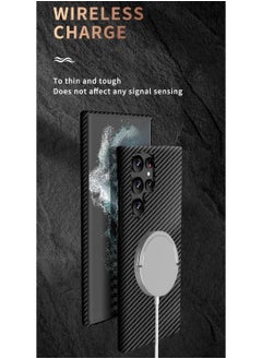 Magsafe Samsung S23 Ultra 5G case for, Compatible with Ma-g-safe - Texture Ultra Thin Fashion Ultra Touch Feel Minimalist Anti-Scratch Anti-Shock Case for S23 Ultra (S23 Ultra, Black)  - Image 4