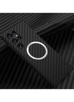 Magsafe Samsung S23 Ultra 5G case for, Compatible with Ma-g-safe - Texture Ultra Thin Fashion Ultra Touch Feel Minimalist Anti-Scratch Anti-Shock Case for S23 Ultra (S23 Ultra, Black)  - Image 2