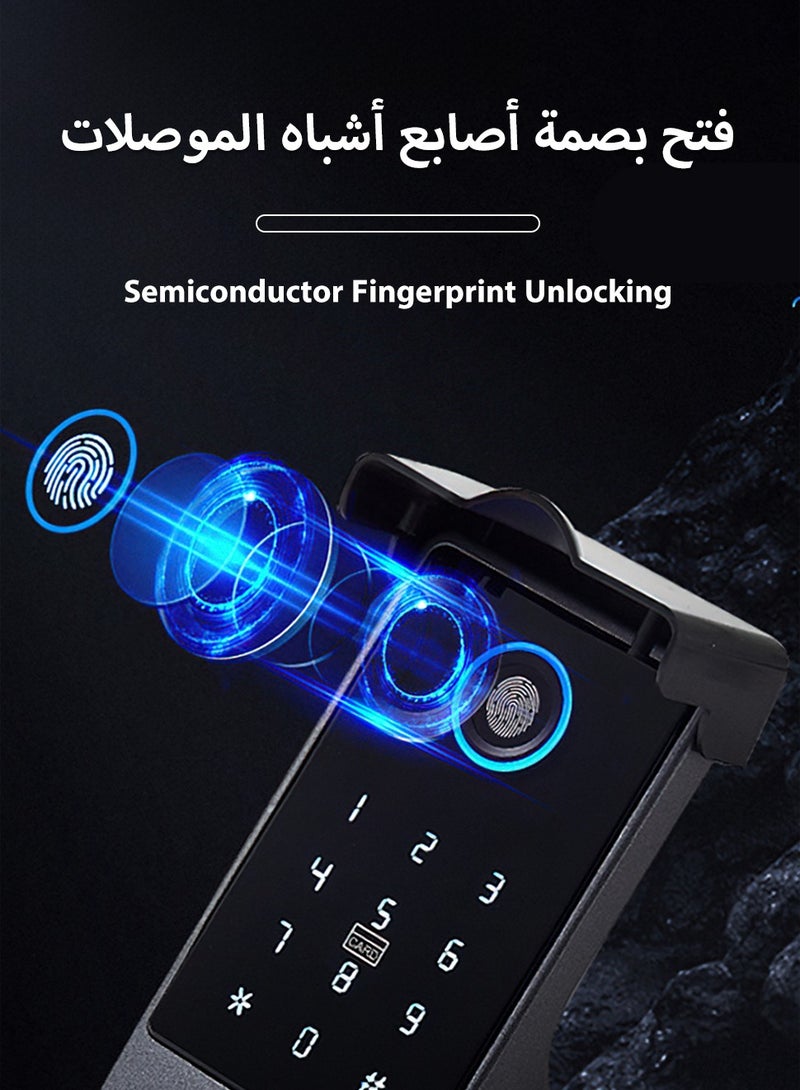 LEOKOR Smart Door Lock, 5-in-1 Keyless Entry Fingerprint Door Lock, Outdoor Courtyard WIFI Electronic Lock, Remote Control with Tuya APP, Fingerprint Entry, Passwords, 2 Keys, 2 RFID Cards, IP65 Waterproof - Image 5