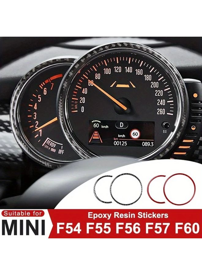 Black Tachometer Decorative Ring Stickers Automatic Car Interior Strip Replacement - Image 1
