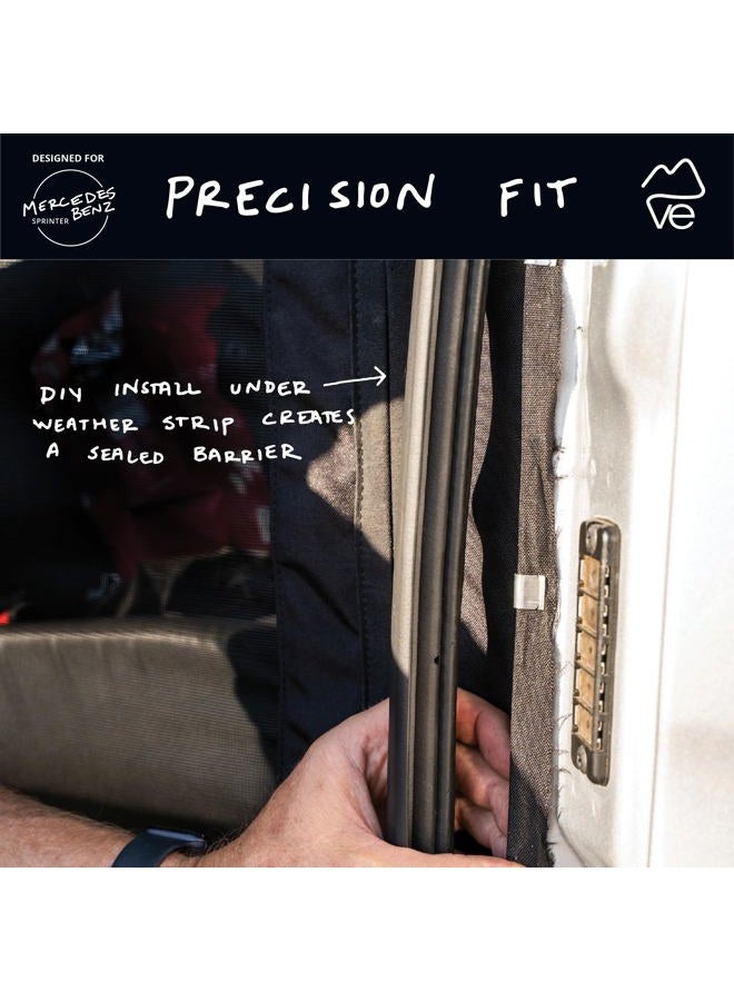 VanEssential Rear Door Bug Screen Designed for Mercedes-Benz Sprinter Van High Roof - Image 4