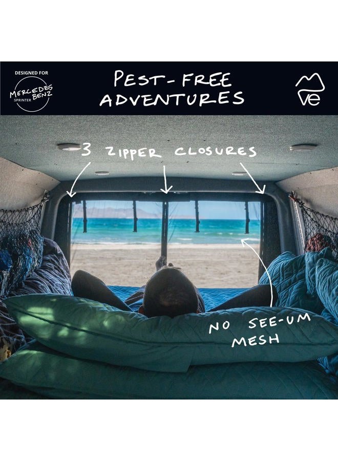 VanEssential Rear Door Bug Screen Designed for Mercedes-Benz Sprinter Van High Roof - Image 3