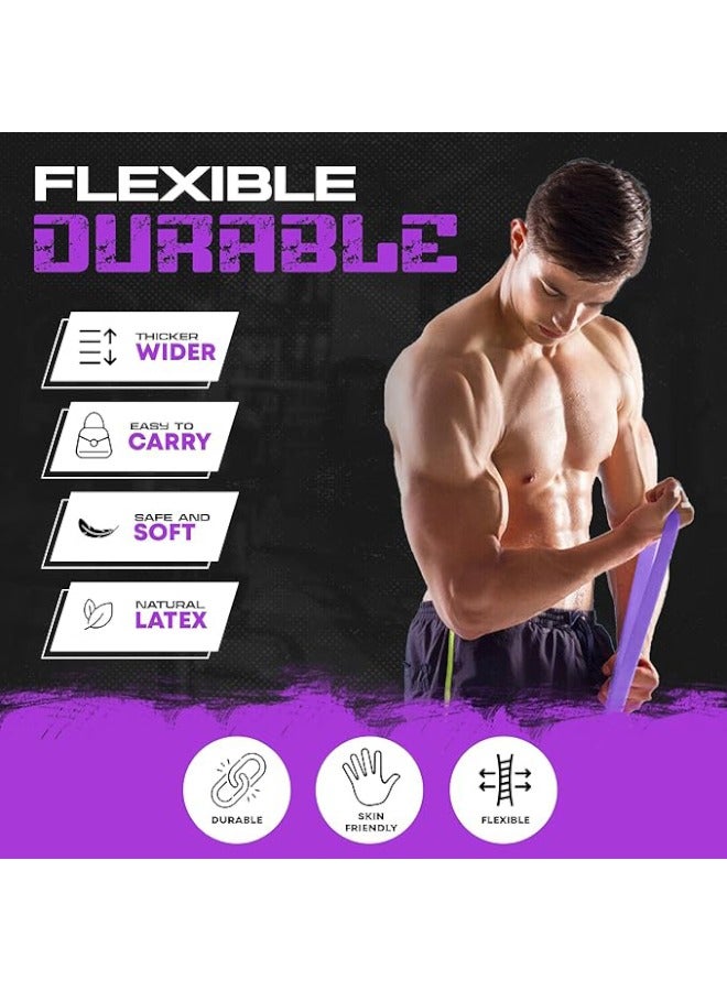 أشرطة مقاومة - شريط تمارين للمساعدة في السحب، شريط مقاومة للتمدد، أشرطة تمارين، أشرطة رفع القوة لتدريبات المقاومة، مثالية للتمارين المنزلية والعلاج الطبيعي (45-100 رطل). - Image 2