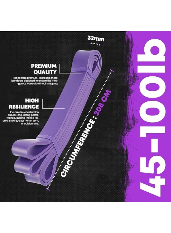 أشرطة مقاومة - شريط تمارين للمساعدة في السحب، شريط مقاومة للتمدد، أشرطة تمارين، أشرطة رفع القوة لتدريبات المقاومة، مثالية للتمارين المنزلية والعلاج الطبيعي (45-100 رطل). - Image 3