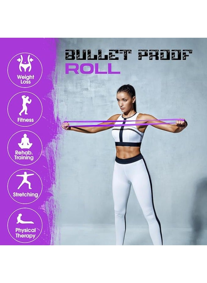 أشرطة مقاومة - شريط تمارين للمساعدة في السحب، شريط مقاومة للتمدد، أشرطة تمارين، أشرطة رفع القوة لتدريبات المقاومة، مثالية للتمارين المنزلية والعلاج الطبيعي (45-100 رطل). - Image 4