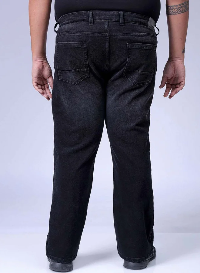 تايك تو جينز مطاطي بمقاس كبير بقصة بوت كت