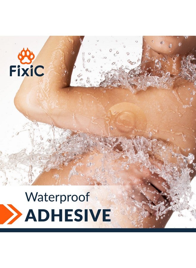 Fixic Freestyle Adhesive Patch 25 PCS - Good for Libre 1, 2, 3 & Plus - Enlite - Guardian - NO Glue in The Center of The Patch - Pre-Cut Back Paper - Long Fixation for Your Sensor! (Tan) - Image 4