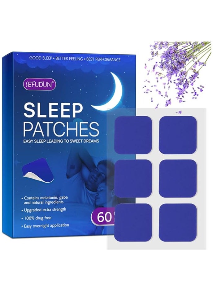 Sefudun Sleep Patch with with Lavender Essential Oil|60 Pack Upgraded Deep Sleep Patches for Adults|Easy to Stick On and Comfortable for Men and Women(60P-SEFUDUN)  - Image 1