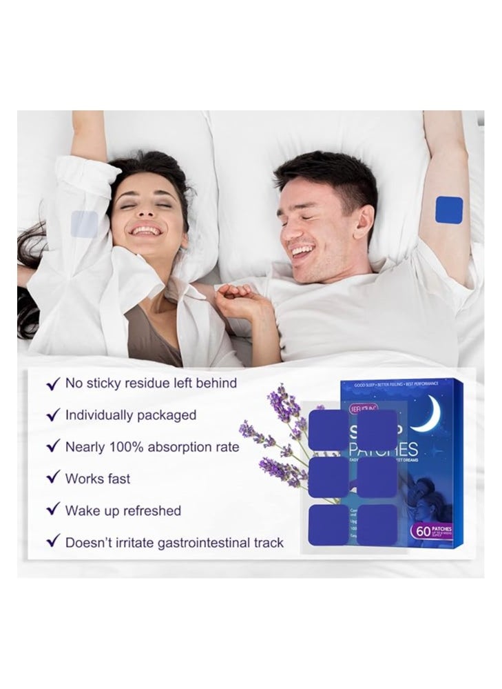 Sefudun Sleep Patch with with Lavender Essential Oil|60 Pack Upgraded Deep Sleep Patches for Adults|Easy to Stick On and Comfortable for Men and Women(60P-SEFUDUN)  - Image 3