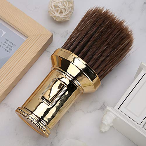 Antilog Hair Sweep, Multifunctional Neck Duster Brush Beard Shaving Brush Barber Brush for Barber Shop(Gold) - Image 2