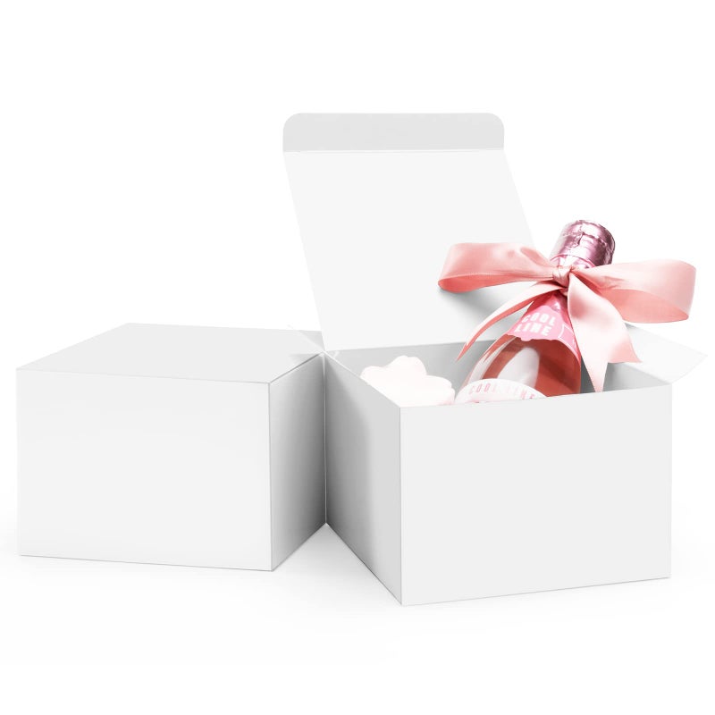 ValBox 5x5x35 White Gift Boxes 20 PCS Gift Boxes with Lids for Presents Small Bridesmaid Box for Gifts Wedding Crafting Recyclable Easy Assemble Cardboard Boxes
