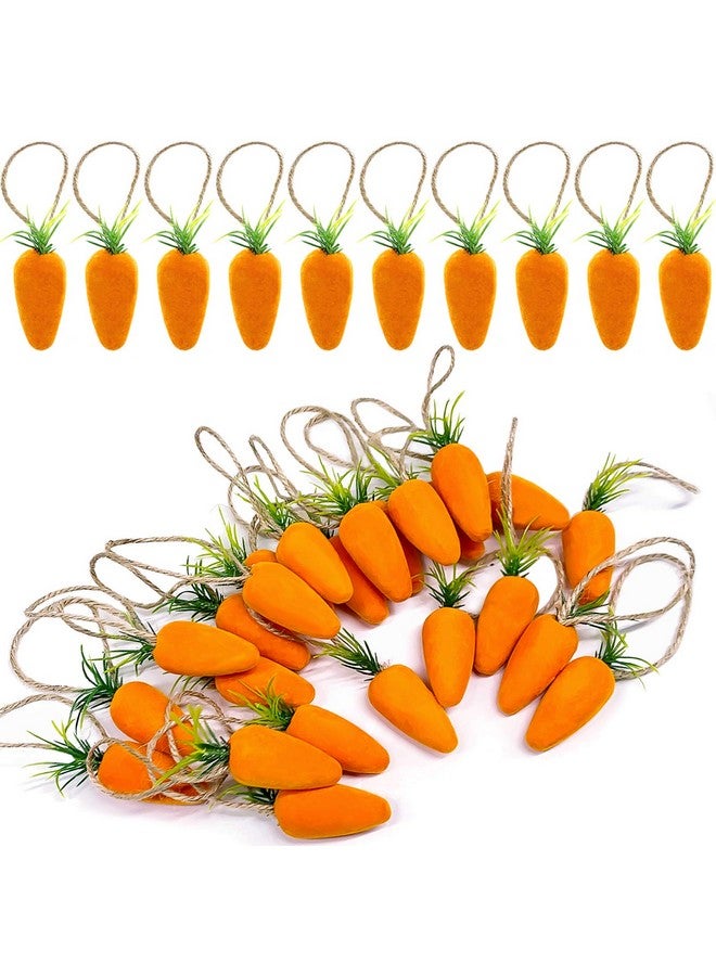 Wehhbtye 30PCS Easter Hanging Carrots - 4.4 Inch Artificial Simulation Foam Carrots, Bubble Mini Easter Hanging Pendants for Home Party DIY Crafts Decor - Image 1