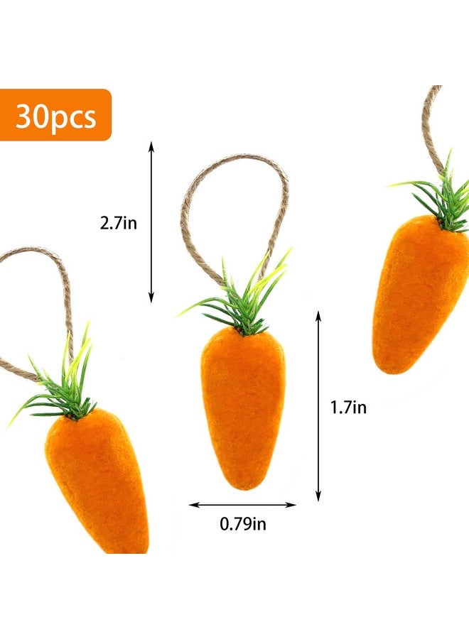 Wehhbtye 30PCS Easter Hanging Carrots - 4.4 Inch Artificial Simulation Foam Carrots, Bubble Mini Easter Hanging Pendants for Home Party DIY Crafts Decor - Image 3