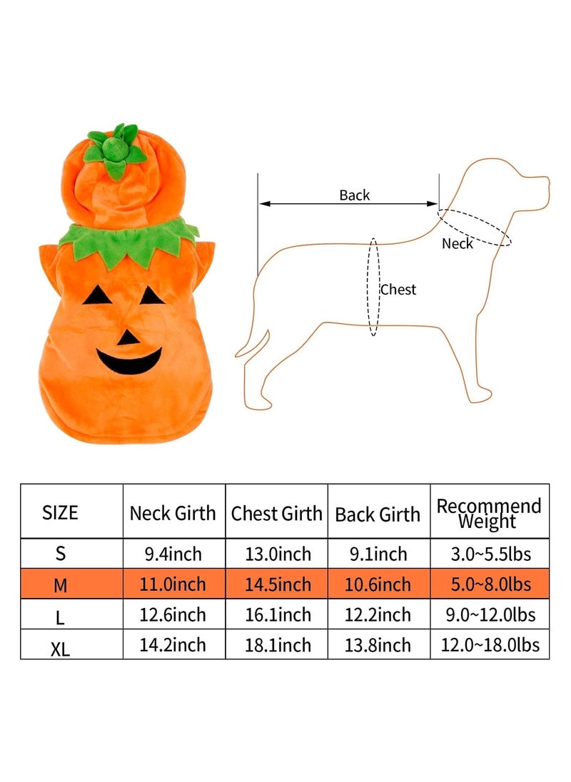 Generic - Dog Pumpkin Costume, Pet Cat and Dog Cosplay Costume, Dog Costume Wool Hoodie (Pumpkin) - Image 1