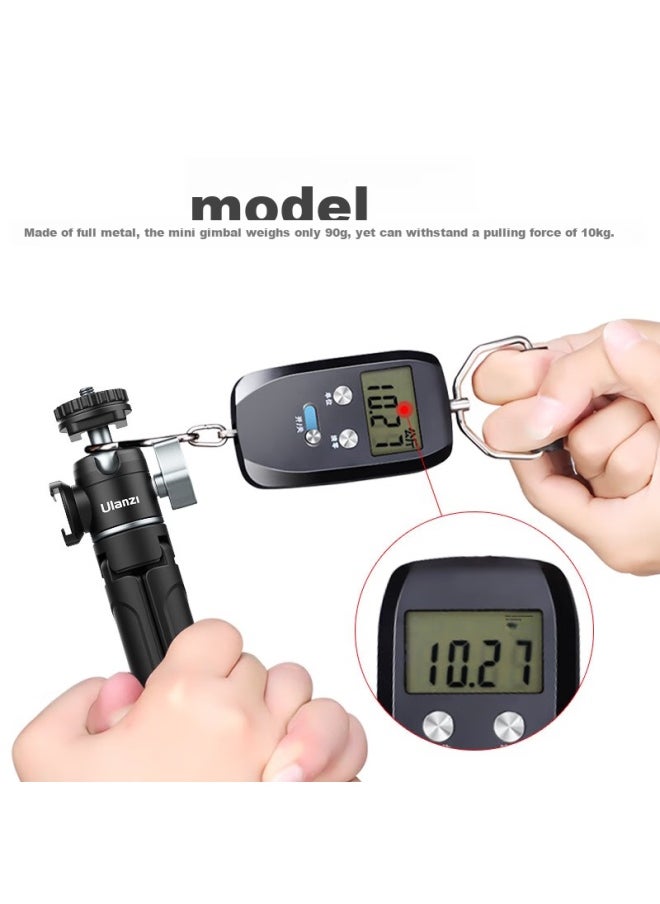 Ulanzi Ulanzi U-60 Dual Cold Shoe Mini Metal Tripod, Hot Shoe Universal Damping Ball Head, Vlog Phone Dslr Camera Photography Expansion Fill Light Accessory  - Image 4