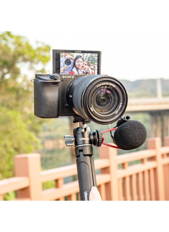 Ulanzi Ulanzi U-60 Dual Cold Shoe Mini Metal Tripod, Hot Shoe Universal Damping Ball Head, Vlog Phone Dslr Camera Photography Expansion Fill Light Accessory  - Image 5