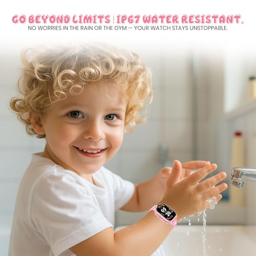 PunnkFunnk TrackNova 4G/5G Kids Smart Watch | HD Video & Voice Calling | Real-Time GPS | Safe Zone, SOS & Class Mode | Family Chat, Games | FaceLock | 800mAh Battery | Smart Watch for Kids - (Pink) - Image 2