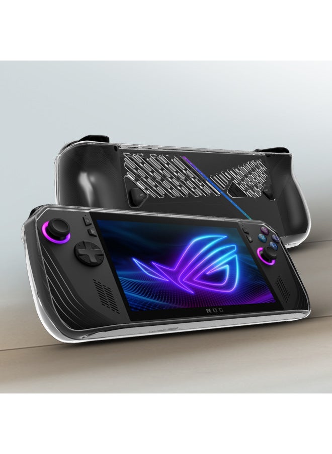 For ASUS Rog Ally X Protective Cover Rogallyx Transparent Shell Silicone Heat Dissipation Handheld Machine TPU Soft Rubber Rog-Product Color:Transparent Black-Model:ROG ALLY X Protective Case - Image 3