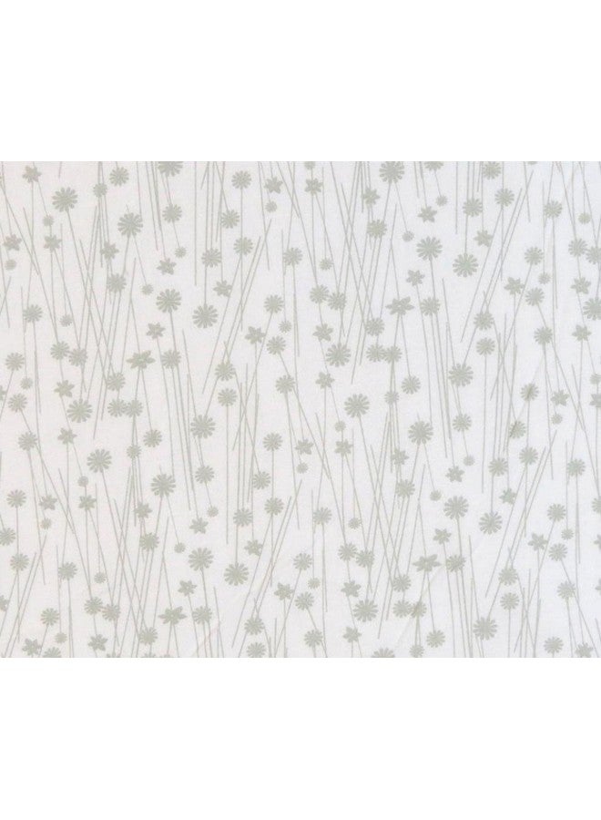 SHEETWORLD.COM شيت وورلد ملاءة سرير مربعة للأطفال تناسب جوفي 38 × 38 بوصة، ملاءة قطنية 100%، للجنسين، أزهار رمادية، مصنوعة في الولايات المتحدة - Image 2