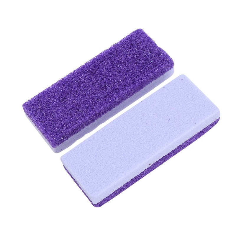 Healifty 2pcs Foot Care Exfoliator Pedicure Tool Foot Pumice Stone Block Remover Scrubber Dead Hard Skin Remover Cleaner Remover for feet(Purple) - Image 1