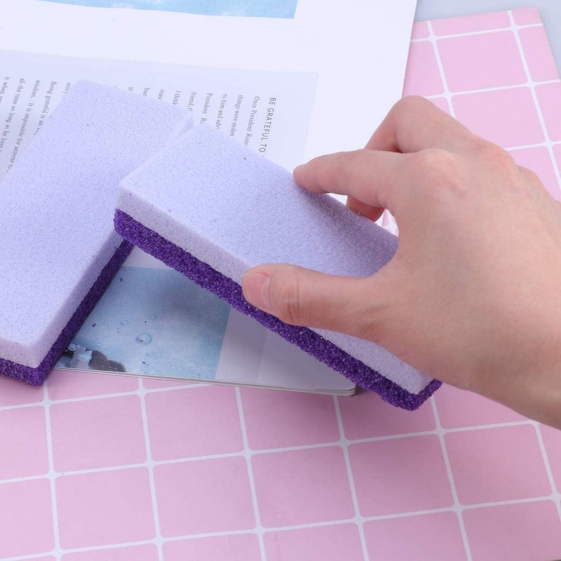 Healifty 2pcs Foot Care Exfoliator Pedicure Tool Foot Pumice Stone Block Remover Scrubber Dead Hard Skin Remover Cleaner Remover for feet(Purple) - Image 5