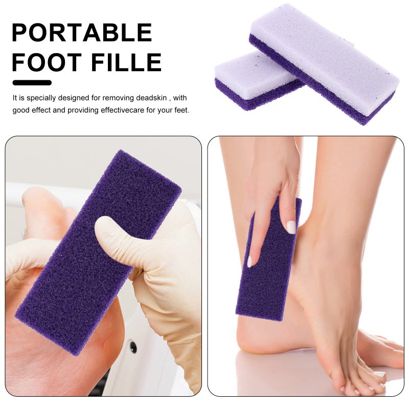 Healifty 2pcs Foot Care Exfoliator Pedicure Tool Foot Pumice Stone Block Remover Scrubber Dead Hard Skin Remover Cleaner Remover for feet(Purple) - Image 3