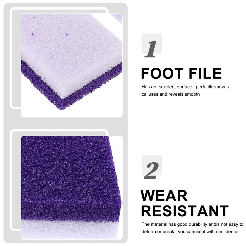 Healifty 2pcs Foot Care Exfoliator Pedicure Tool Foot Pumice Stone Block Remover Scrubber Dead Hard Skin Remover Cleaner Remover for feet(Purple) - Image 2