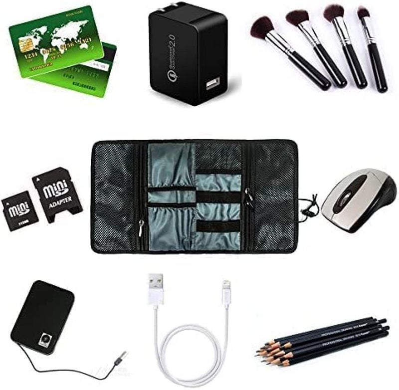 Universal Electronics Travel Gadgets Carrying Case for Charger USB Cables SD Memory Cards, Black - Image 2