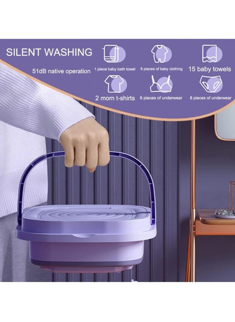 Generic - Portable Mini Washing Machine with 3 Modes With Timing Portable Washer With Soft Spin And Draining For Socks Baby Clothes Towels and Small Items 6L - Image 1