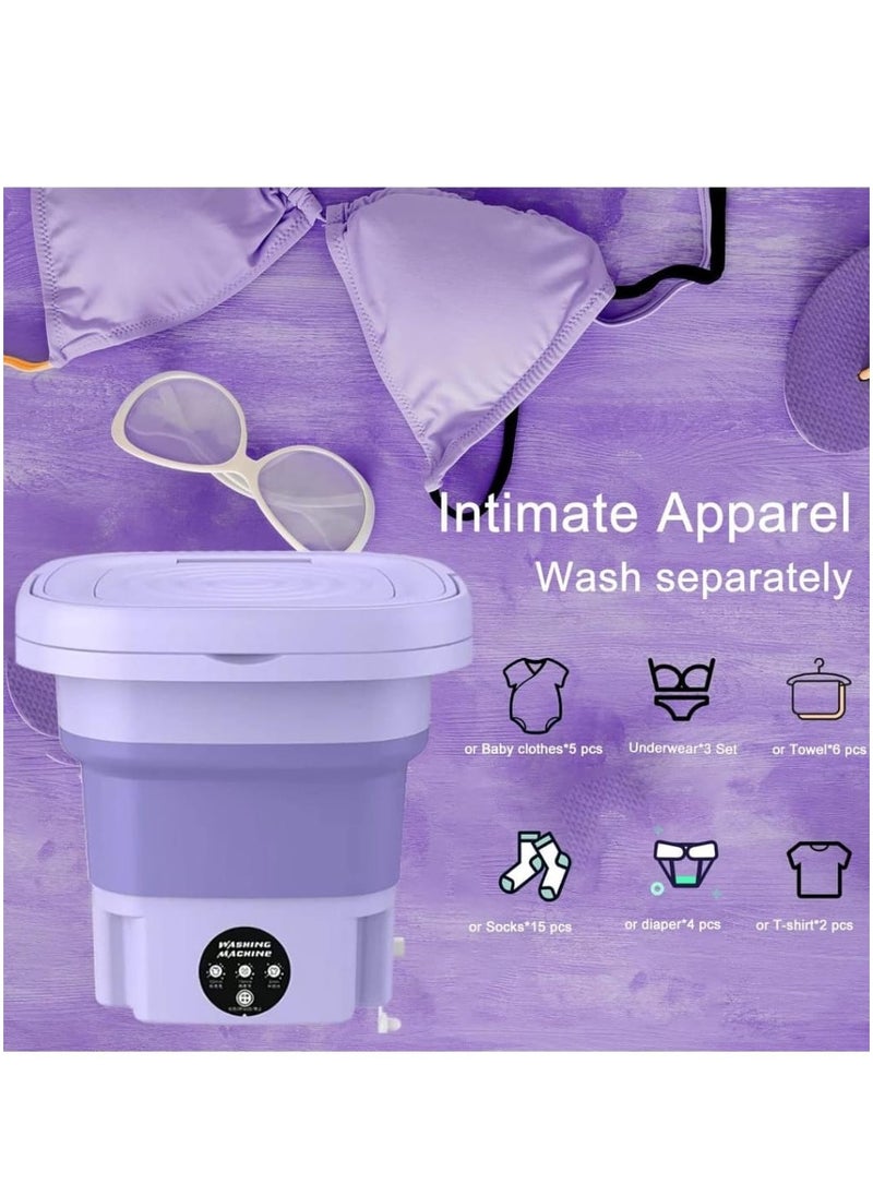 Generic - Portable Mini Washing Machine with 3 Modes With Timing Portable Washer With Soft Spin And Draining For Socks Baby Clothes Towels and Small Items 6L - Image 1