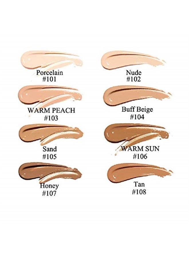 nvyue 2 Pack PHOERA Foundation 104 Buff Beige Makeup,Full Coverage Foundation for Women and Girls - Image 2