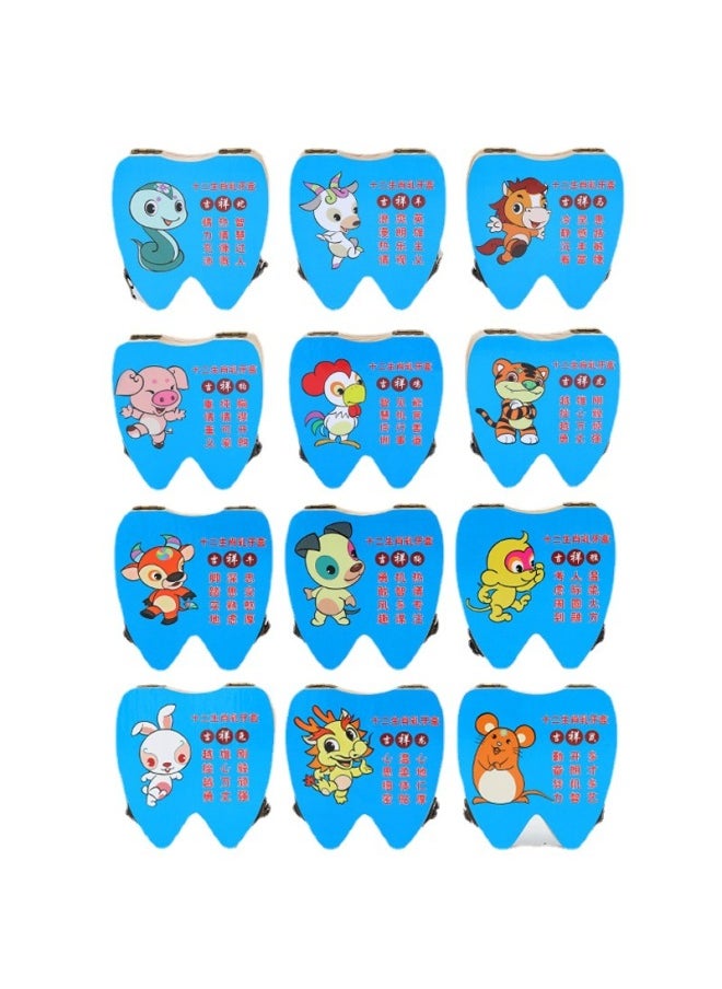 Generic Children's Nipple Box Boys And Girls Fetal Hair Souvenir Tooth Collection Storage Box Tooth House Wooden Tooth Change Storage Box-Specifications:Baby Boy  - Image 3