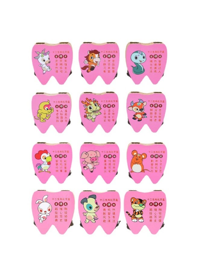 Generic Children's Nipple Box Boys And Girls Fetal Hair Souvenir Tooth Collection Storage Box Tooth House Wooden Tooth Change Storage Box-Specifications:Baby Boy  - Image 4